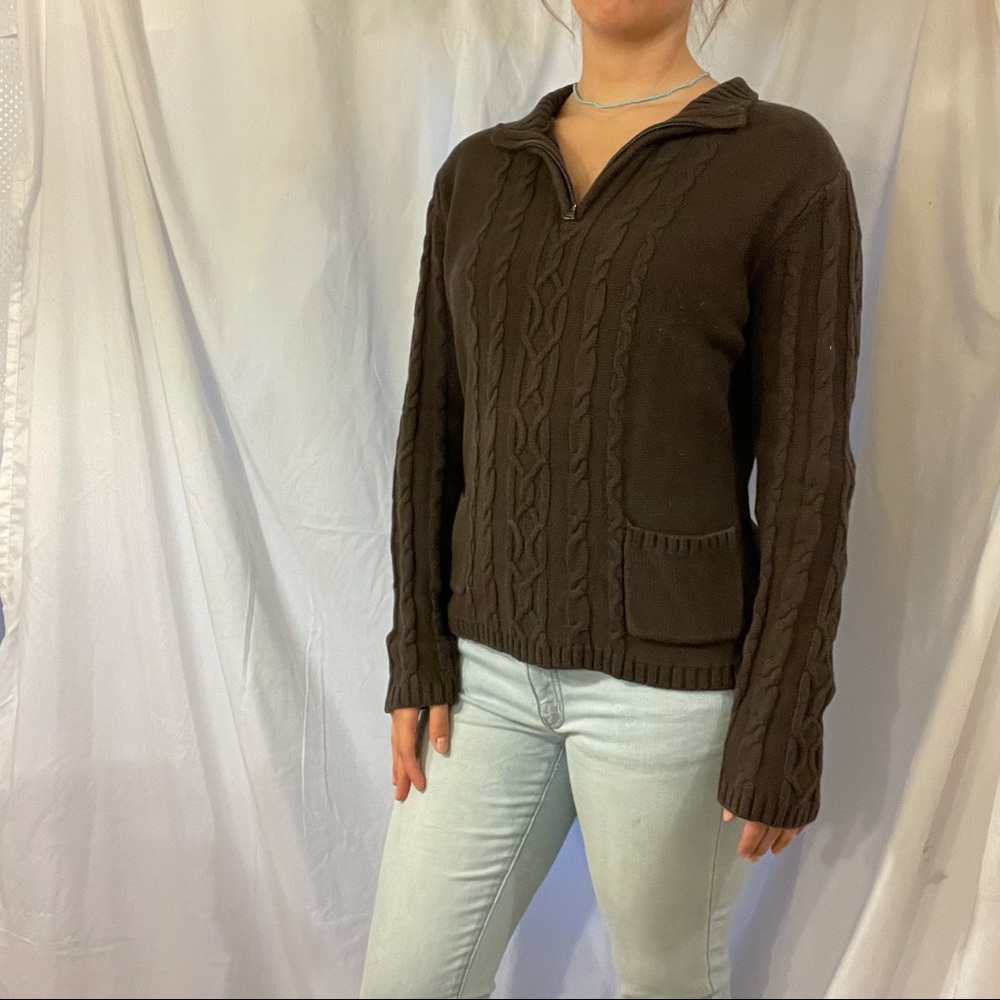 brown sweater